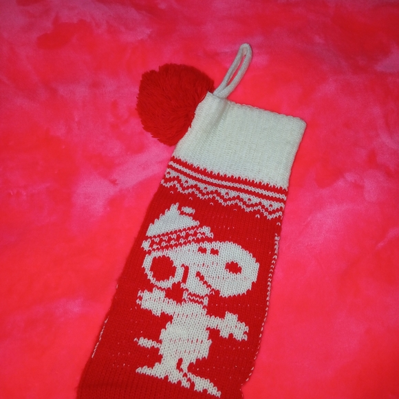 VTG 1958 Hallmark Snoopy Holiday Stocking Knit W/PomPom AMAZING CONDITION - Picture 8 of 12